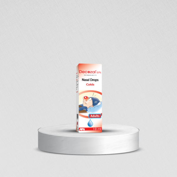 Decozal Adult stand poster - Amman Pharmaceutical Industries API